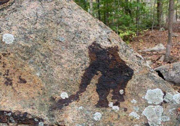 “This oxidized rock looks like Sasquatch holding a club.”