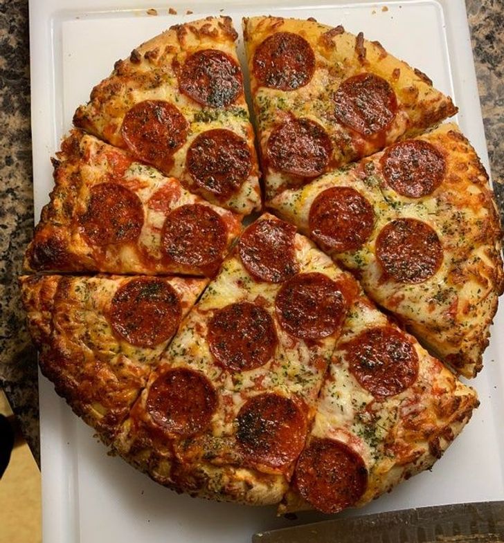 “The way my boyfriend cuts his pizza to avoid cutting the pepperoni”