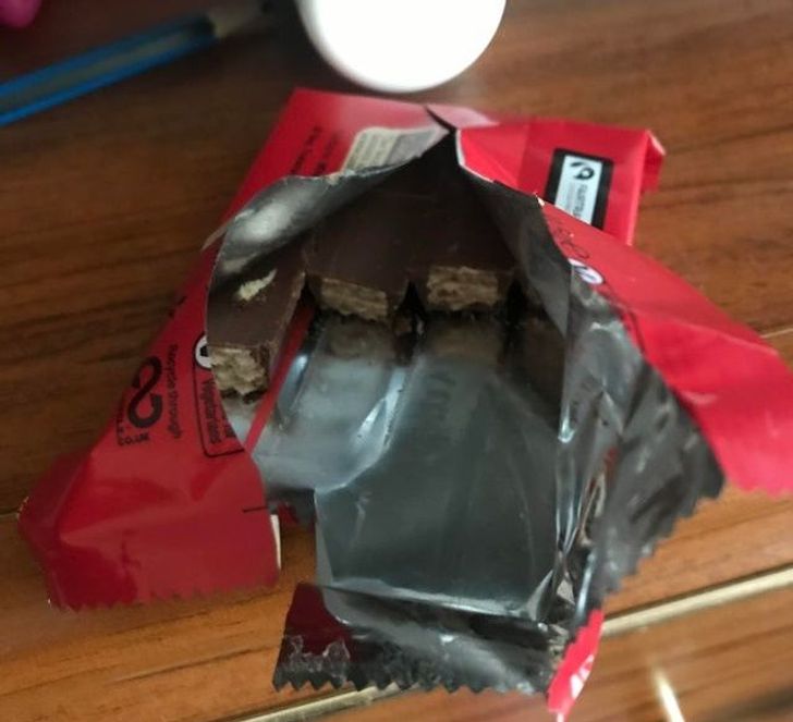 “The half a Kit-Kat my wife left me”