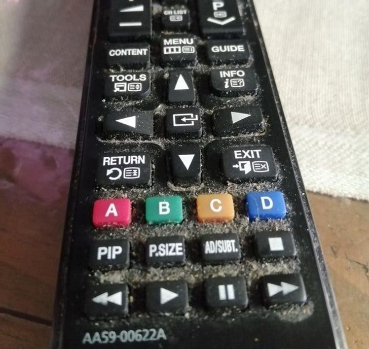 “My grandparents have never cleaned their remote.”