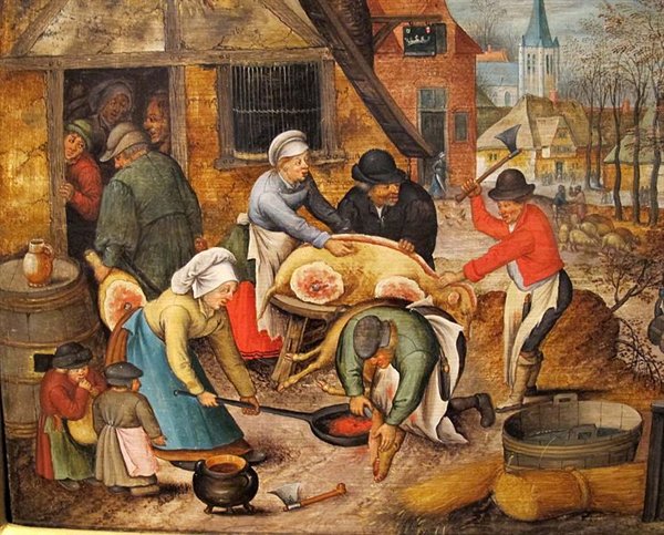 Chefs of the Middle Ages loved to experiment with their food. Helmeted cock, for example, was a roasted pig that was cooked with a large chicken sewn onto it’s head.