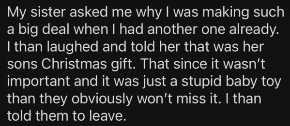 Is This Guy An A-Hole For Taking a Gift For His Nephew and Giving it to His Son?