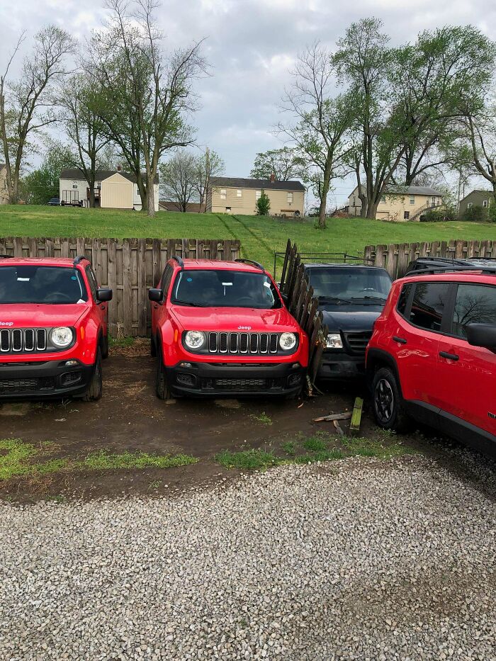 My Buddy Lives Next Door To A Car Dealership And Forgot His Parking Brake