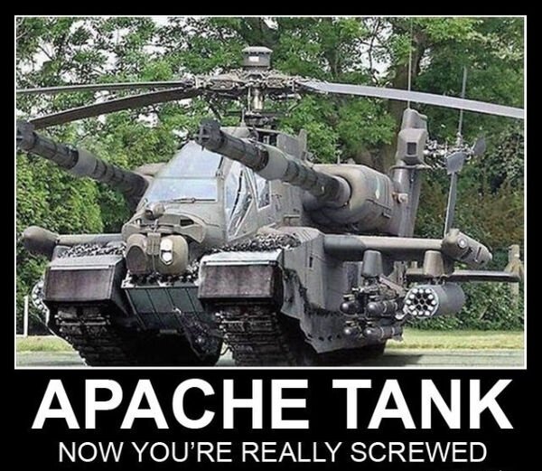 tank helicopter - Apache Tank Now You'Re Really Screwed