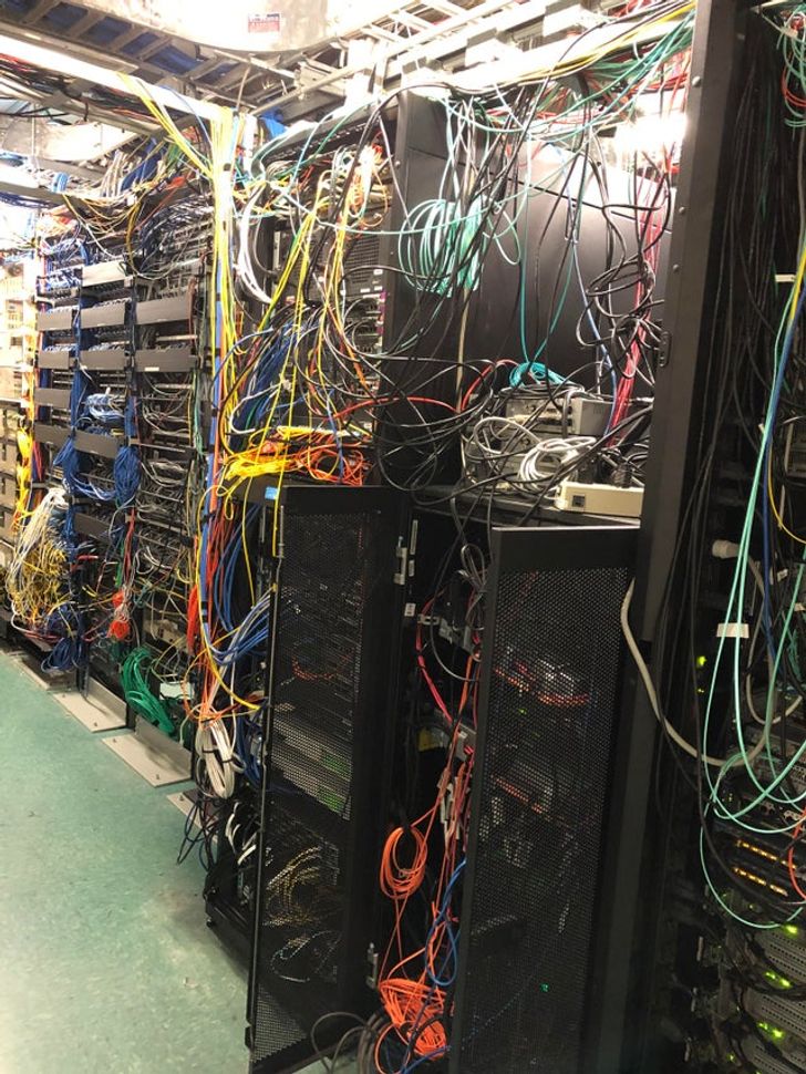 “A picture of a customer’s server room before we started the contract.”