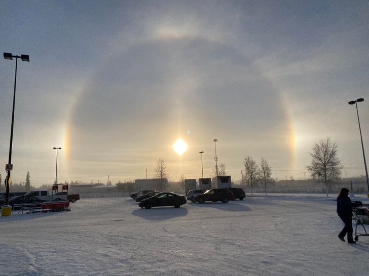 This cold-weather phenomenon in Fairbanks, Alaska