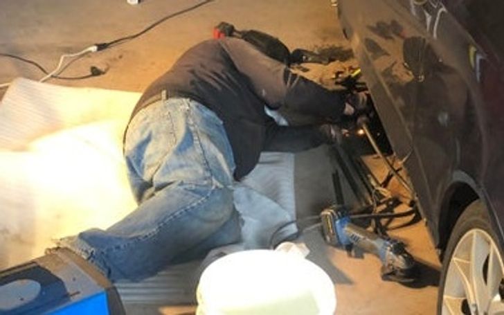 “This guy raised me as his own for years. I’m 29 and he’s still helping me out by welding a new subfloor to my car.”