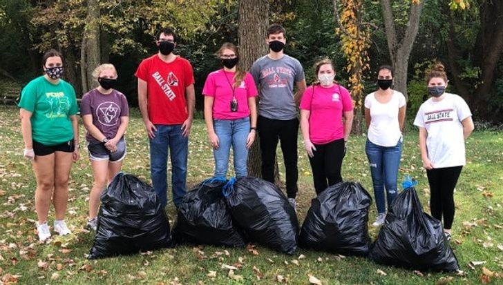 These youngsters gather regularly to clean up parks.