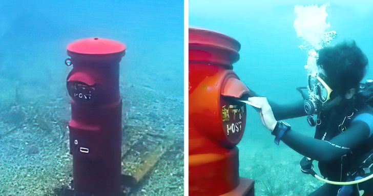 fun facts - underwater mailbox in japan