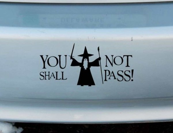 vehicle registration plate - You Shall Not Pass!