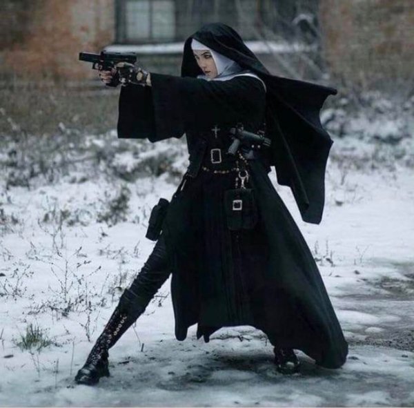 nun with guns