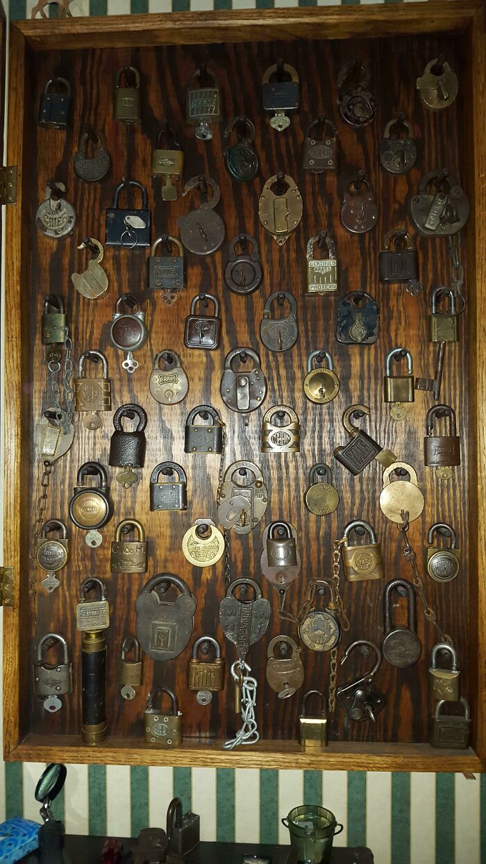 A Small Display Of My Stepfathers Lock Collection