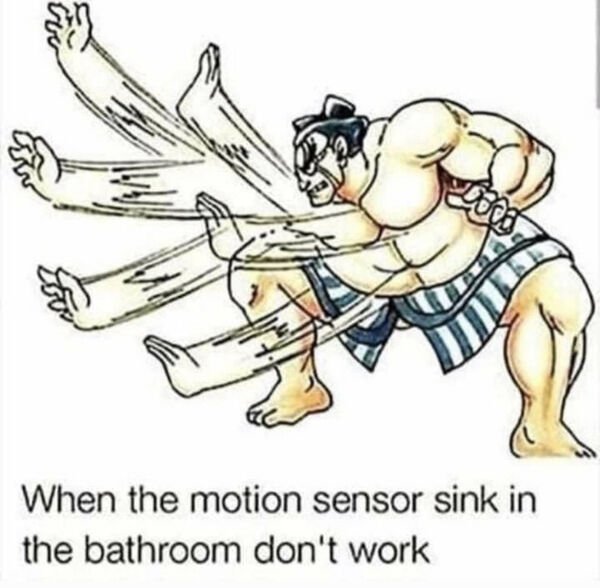honda street fighter - When the motion sensor sink in the bathroom don't work