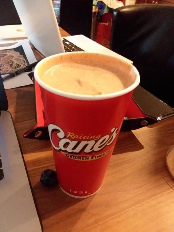 We asked for extra Cane’s sauce…they gave us EXTRA Cane’s sauce.