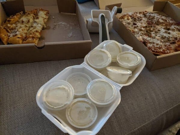 We asked for a side of ranch. Well…it’s a side.