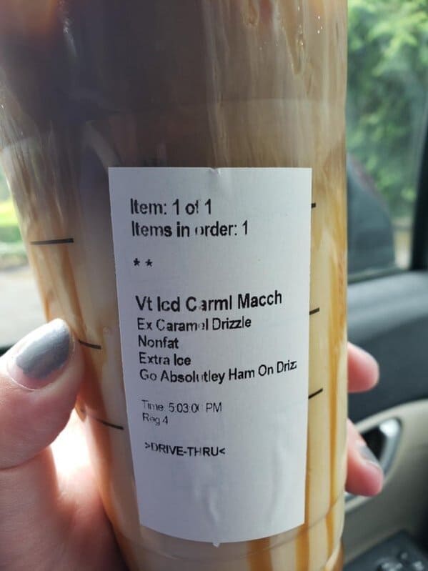 I think my barista recognized me as crazy caramel girl