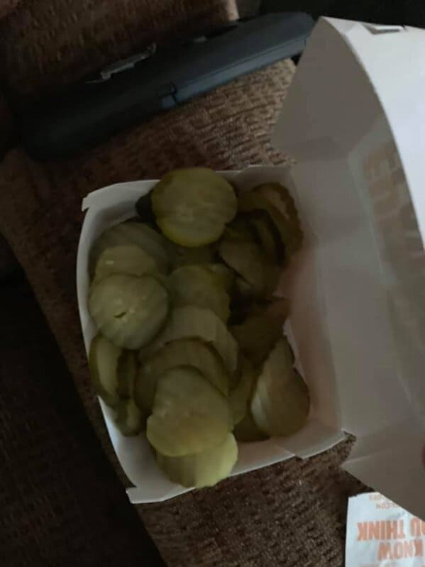 Asked for extra pickles at Burger King and they gave me this!