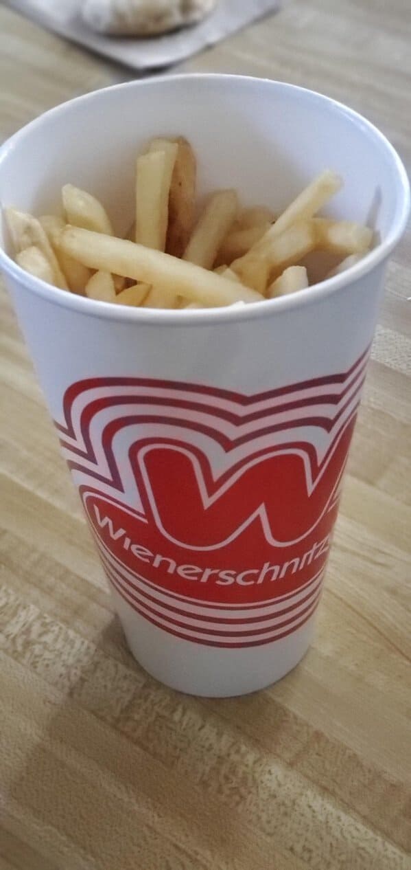 I thought my husband had a soda, when I asked what’s with the fries he told me, “I told them lots and this is what they gave me!”