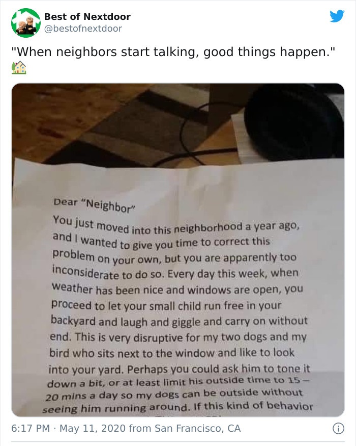 34 Crazy Posts About Next Door Neighbors.