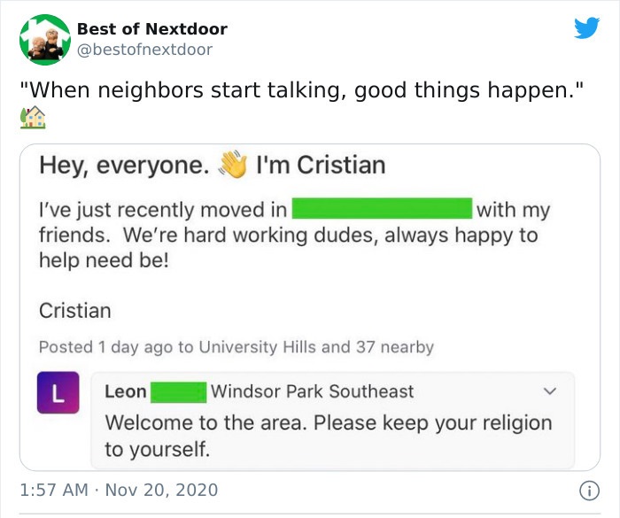 34 Crazy Posts About Next Door Neighbors.