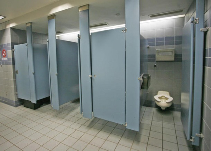 What is with American toilet stalls having the doors end like two feet away from the ground? Every time I took a [crap] I was half expecting to see someone poke their head under because of how much space there is