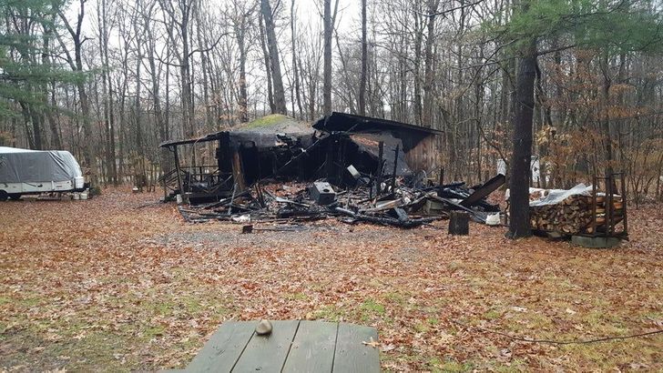 “My neighbors drove 4 hours to go hunting and found their camp had burned down”