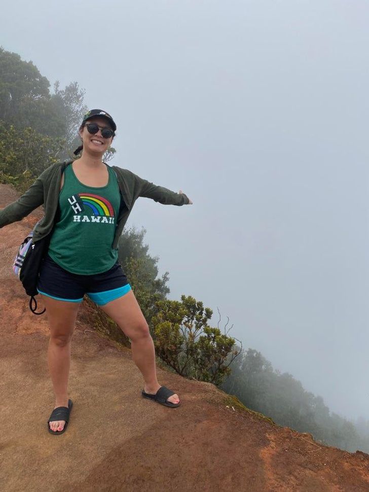 “Flew to Kauai to view the Na Pali Coast.”