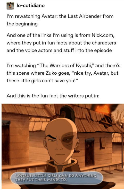 avatar the last airbender facts - locotidiano I'm rewatching Avatar the Last Airbender from the beginning And one of the links I'm using is from Nick.com, where they put in fun facts about the characters and the voice actors and stuff into the episode I'm