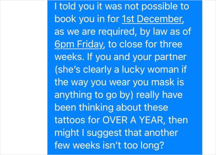 Tattoo Artist Shuts Down Nasty Male Karen.