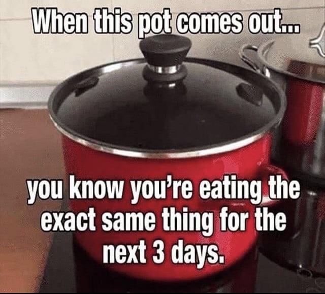 slow cooker - When this pot comes out... you know you're eating the exact same thing for the next 3 days.