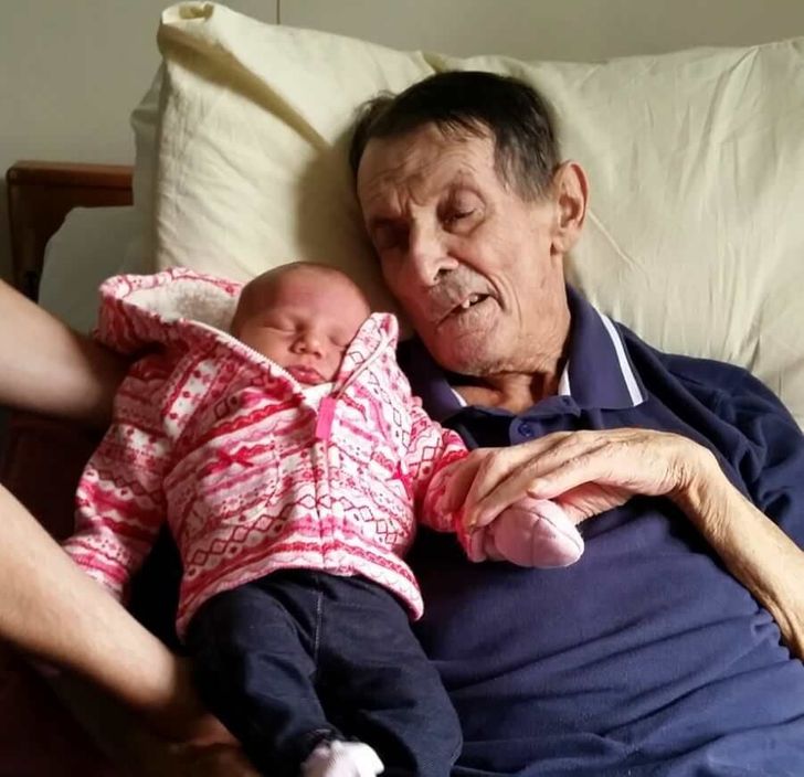 “My grandad kept his promise to meet his great-granddaughter.”