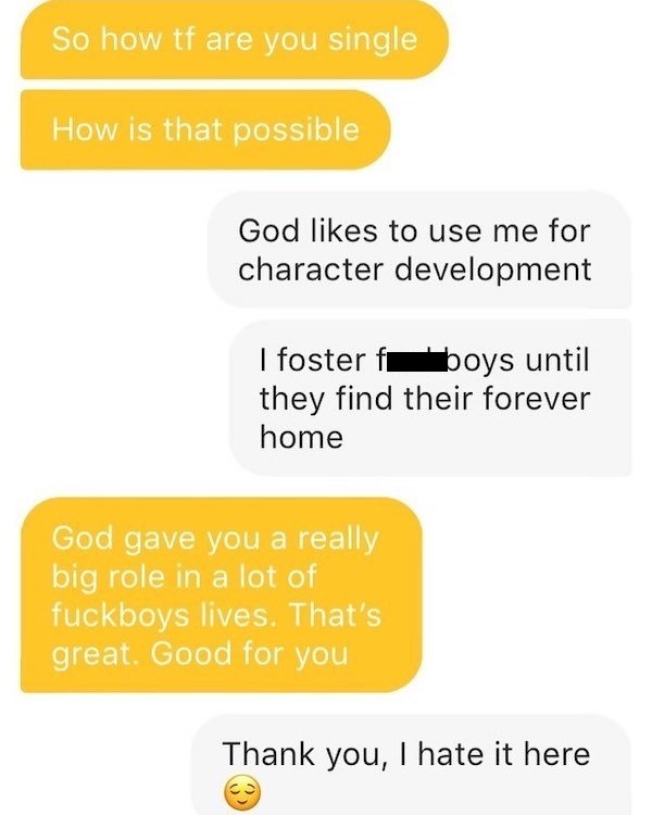 27 WTF Texts Seen on Dating Apps.