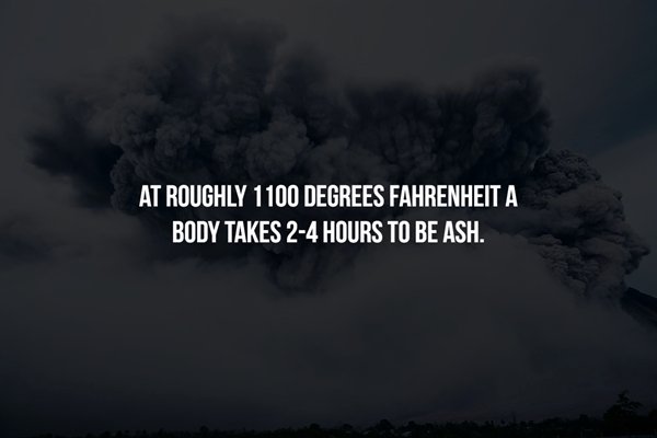 7 billion people - At Roughly 1100 Degrees Fahrenheit A Body Takes 24 Hours To Be Ash.