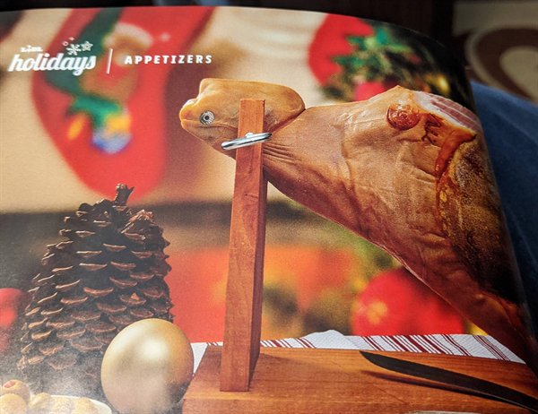 This holiday meal looks like a choked lizard.