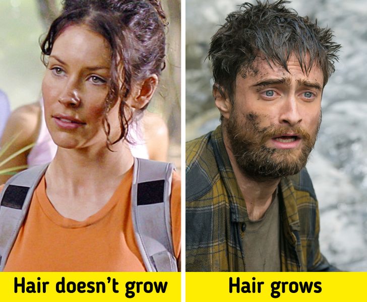 Women’s hair doesn’t grow on deserted islands, but men’s beards grow really fast.