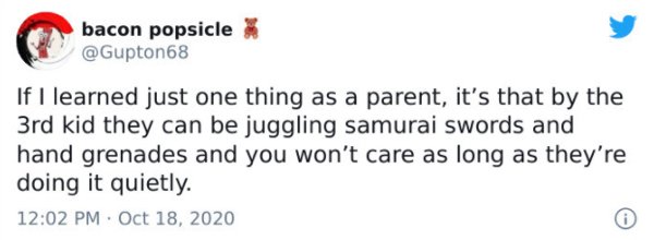camila cabello haters - bacon popsicle 68 If I learned just one thing as a parent, it's that by the 3rd kid they can be juggling samurai swords and hand grenades and you won't care as long as they're doing it quietly.