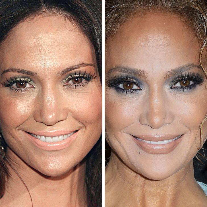 Jennifer Lopez,
Age 36 vs age 50