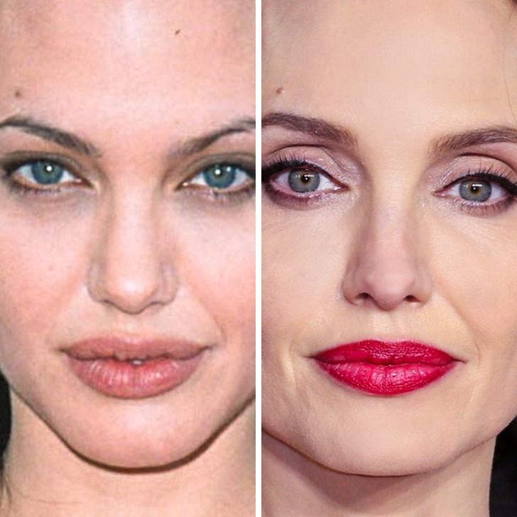 Angelina Jolie,
Age 24 vs age 44