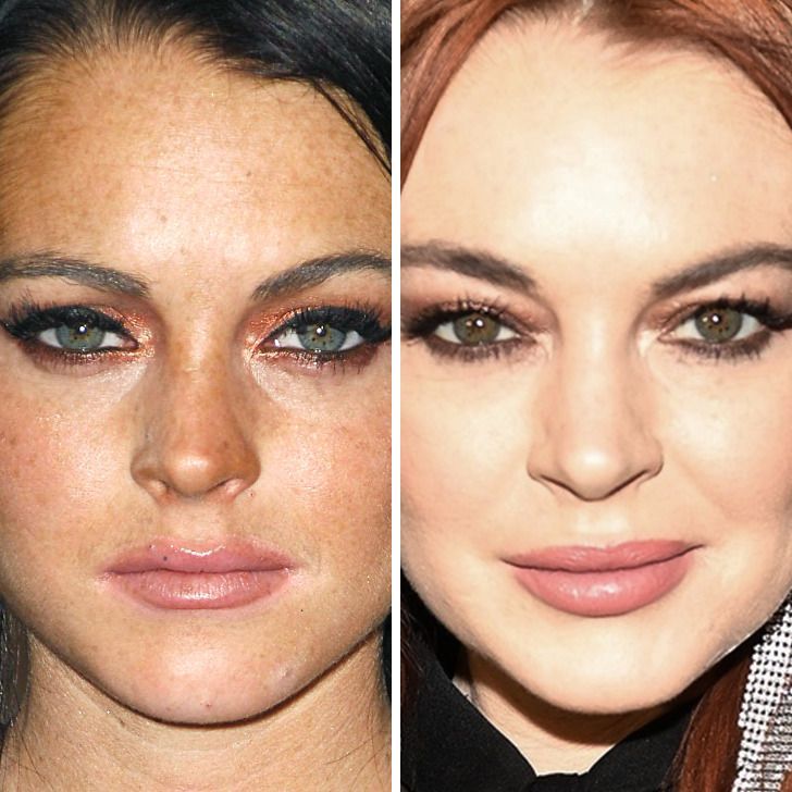 Lindsay Lohan,
Age 19 vs age 32