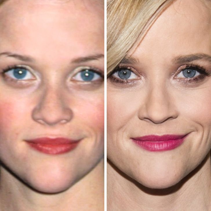 Reese Witherspoon,
Age 25 vs age 43