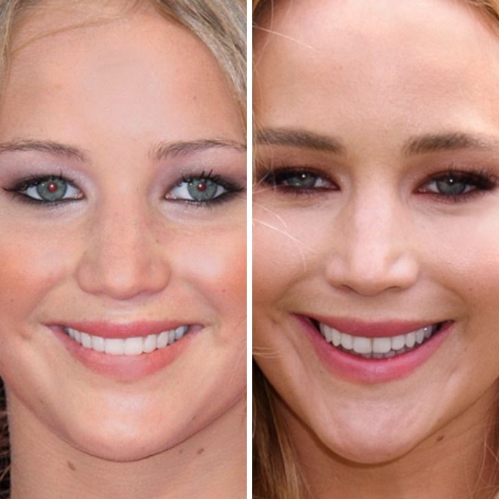 Jennifer Lawrence,
Age 18 vs age 28