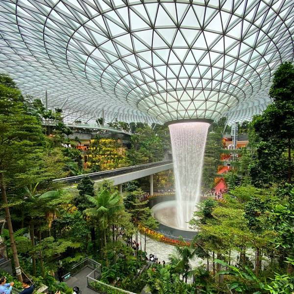 “Indoor Rainforest Inside Singapore's Changi Airport.”