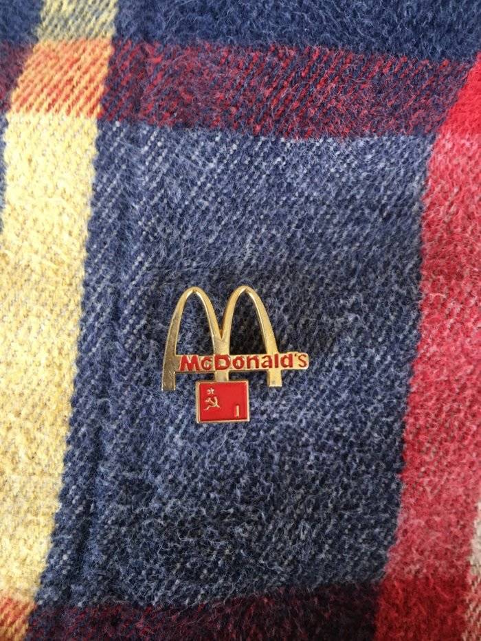 “A worker's badge from the first McDonald's restaurant in the USSR.”