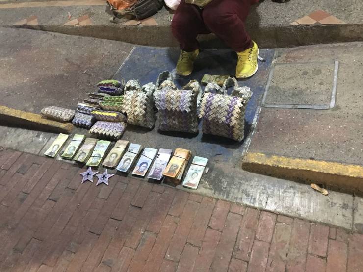 “Venezuela’s hyperinflation has made the Bolivar virtually worthless; Venezuelans that moved to Colombia commonly weave bills into bags and wallets, then sell them on the streets.”
