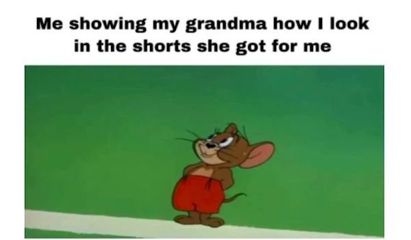mastercard - Me showing my grandma how I look in the shorts she got for me
