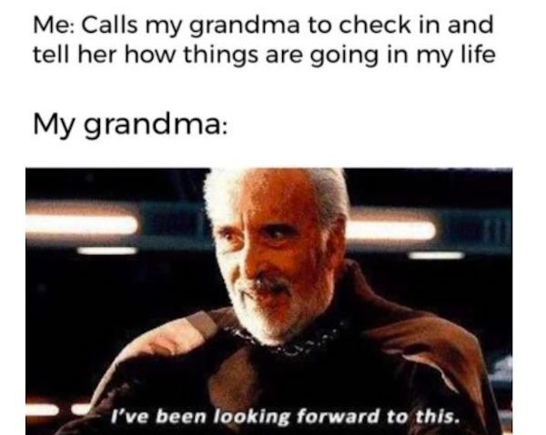 count dooku gif - Me Calls my grandma to check in and tell her how things are going in my life My grandma I've been looking forward to this.