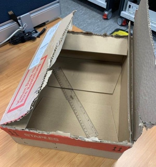 Staples forgot ONE ruler in my last shipment, so they made another delivery?!