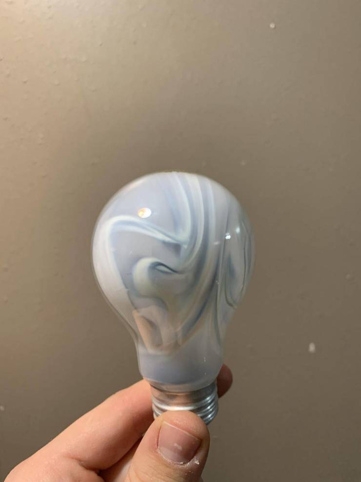 “The way this light bulb burnt out.”
