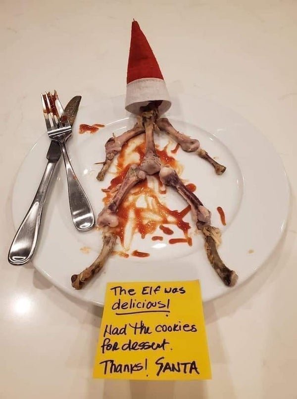 elf meme - 12 The Elf was delicious! Had the cookies for dessert. Thanks! Santa