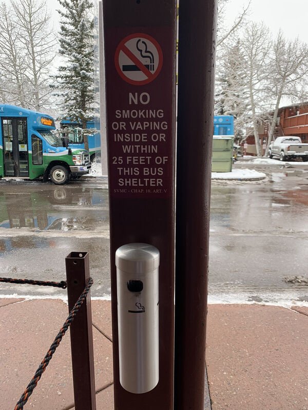 vehicle - No Smoking Or Vaping Inside Or Within 25 Feet Of This Bus Shelter Svmc Chap 10. Art. V